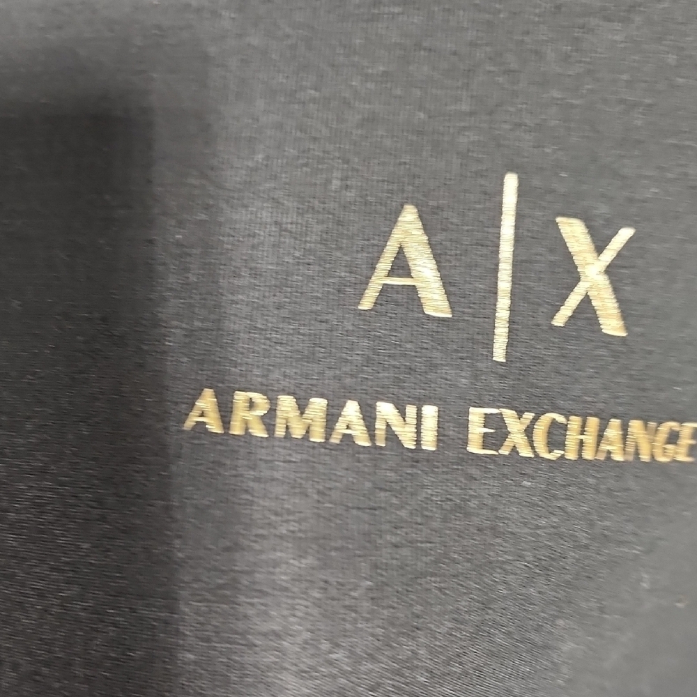 Armani Exchange Black Hoodie with Button Accents - Picture 2 of 7